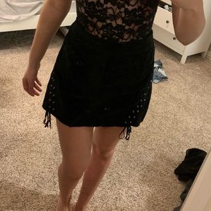 American Eagle Lace-Up Skirt